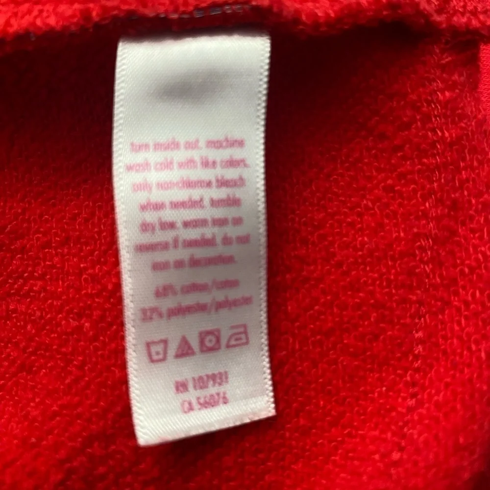 Justice  girls Active Pullover Red Sweatshirt size 10 cropped